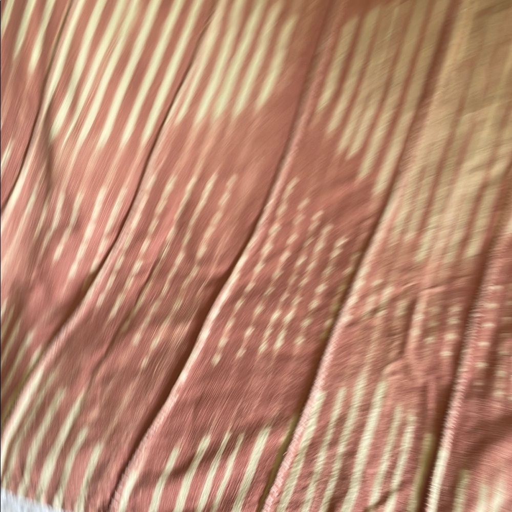 Potterybarn table cloth runner linen shibori diamond tie dye natural boho
